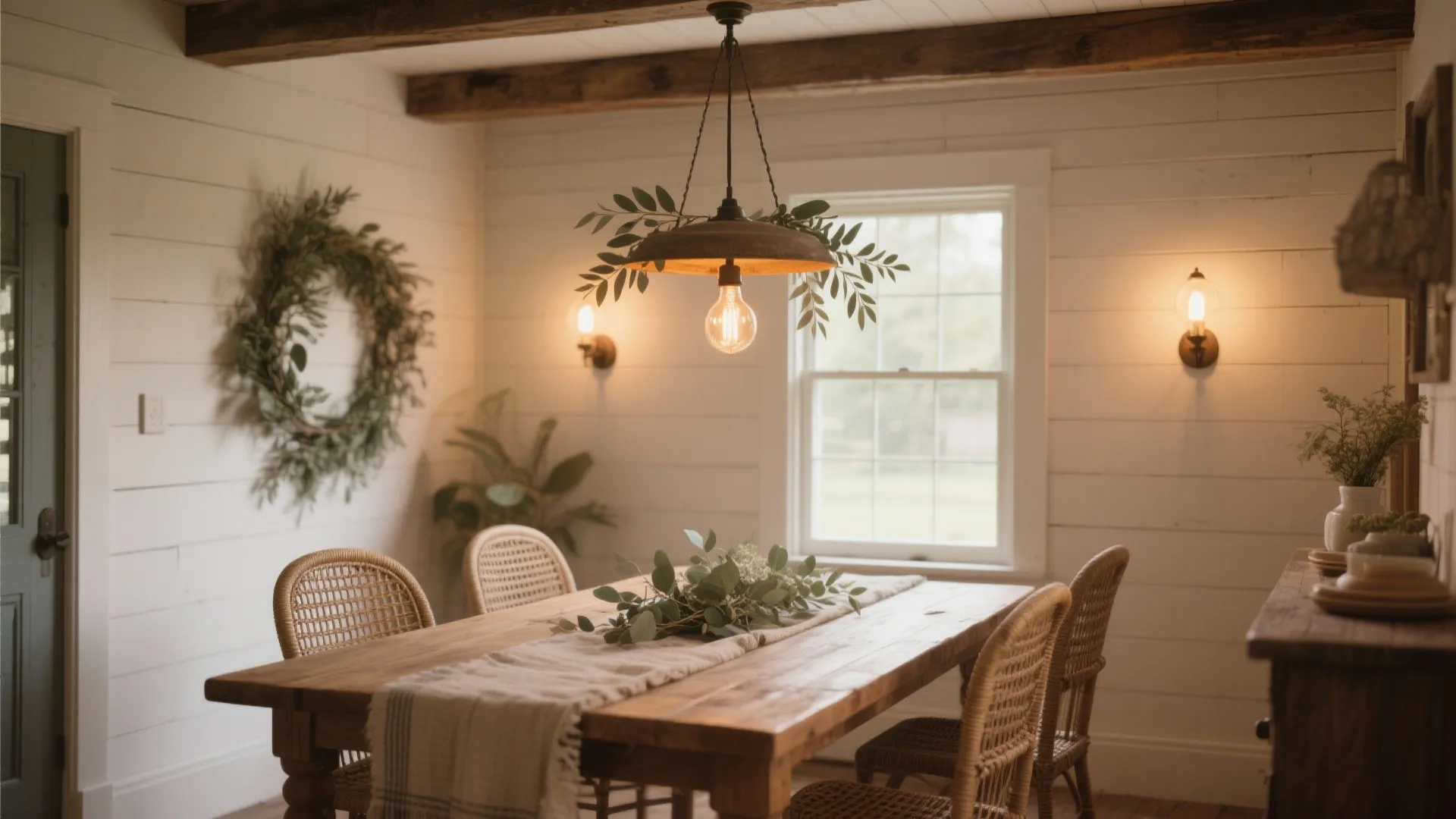 Farmhouse Dining Room Lighting Ideas — 5 Inspo: Cozy, practical farmhouse lighting ideas to transform small dining spaces