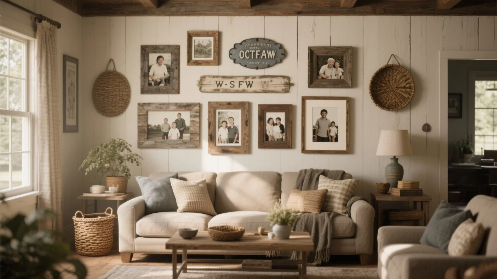 6. Farmhouse-Style Gallery Wall