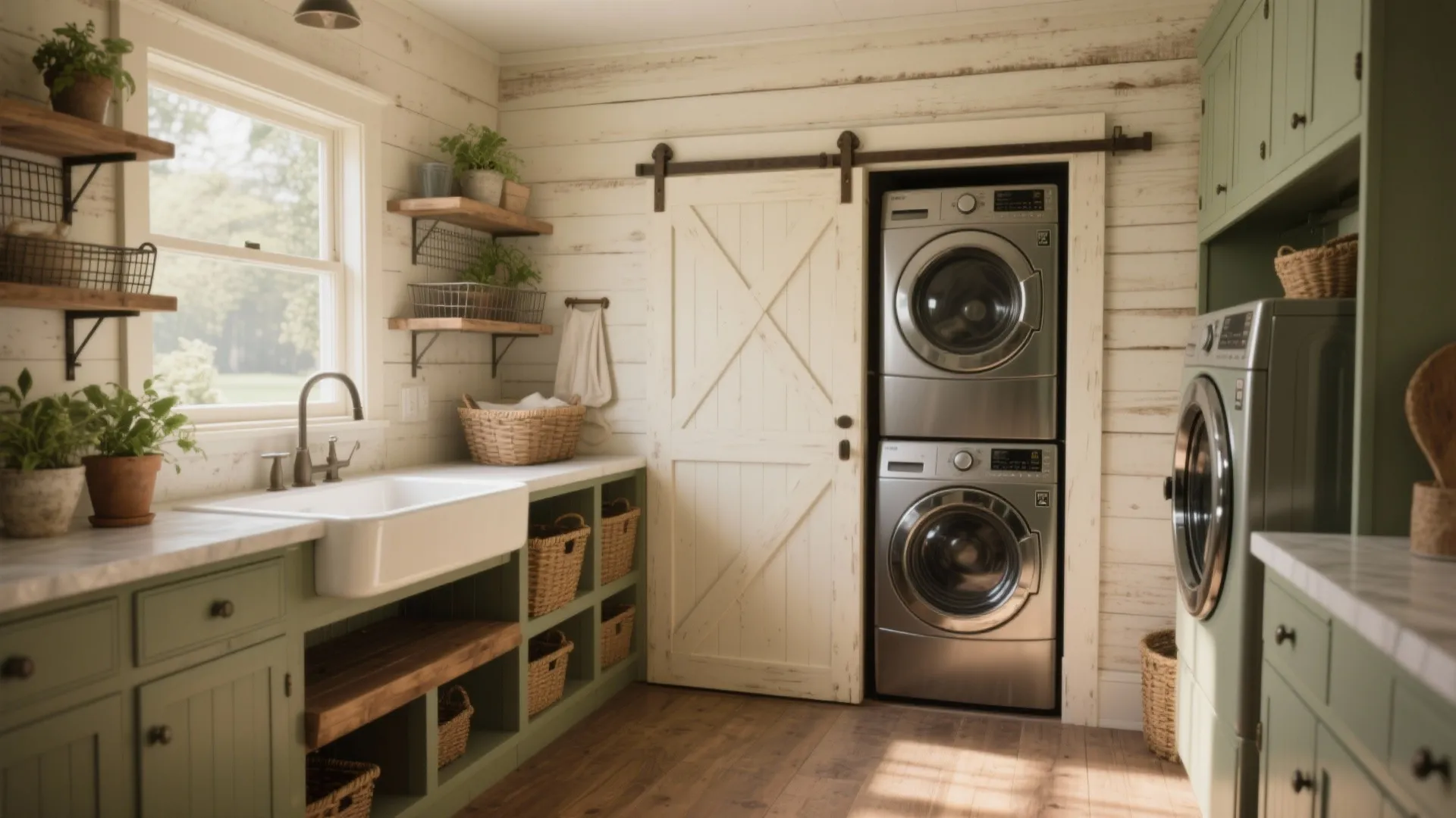 Farmhouse Laundry Room Ideas — 5 Rustic Designs: 5 practical, space-saving farmhouse laundry room ideas I use with clients
