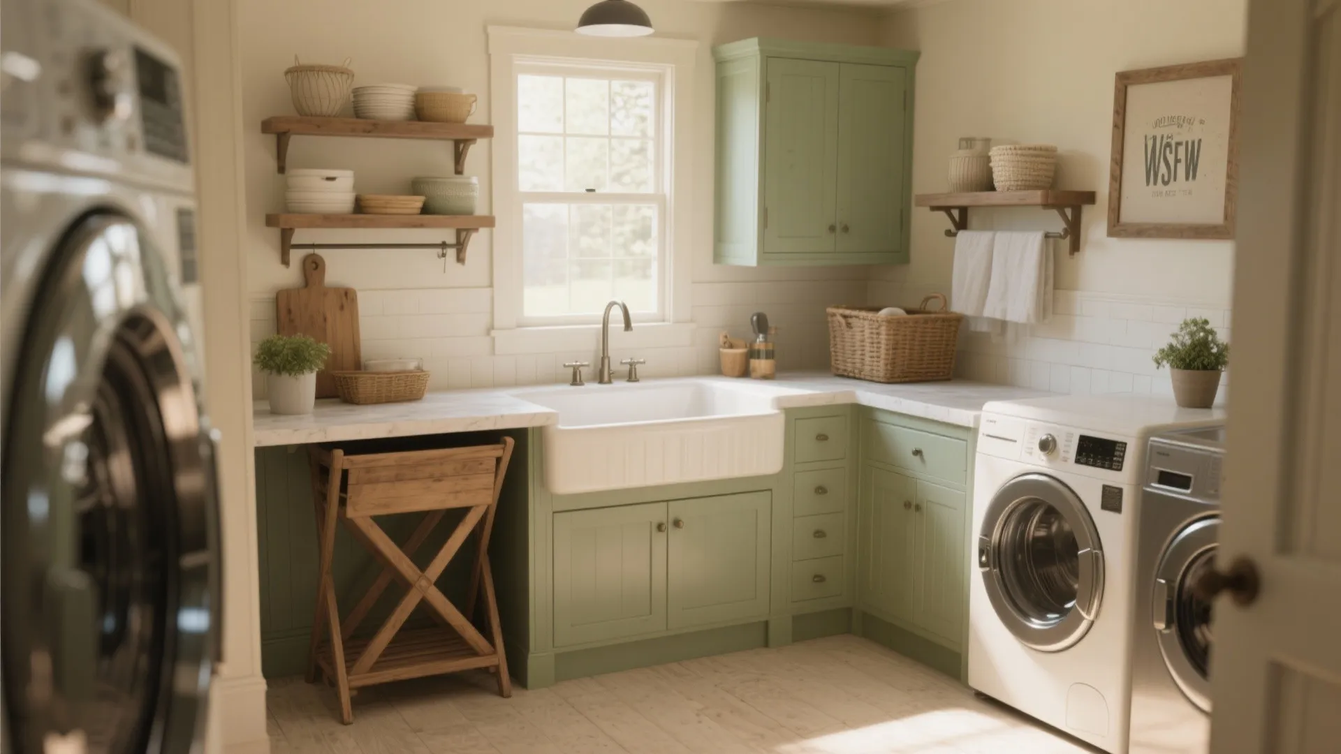 Tip 2: Farmhouse Sink & Folding Station