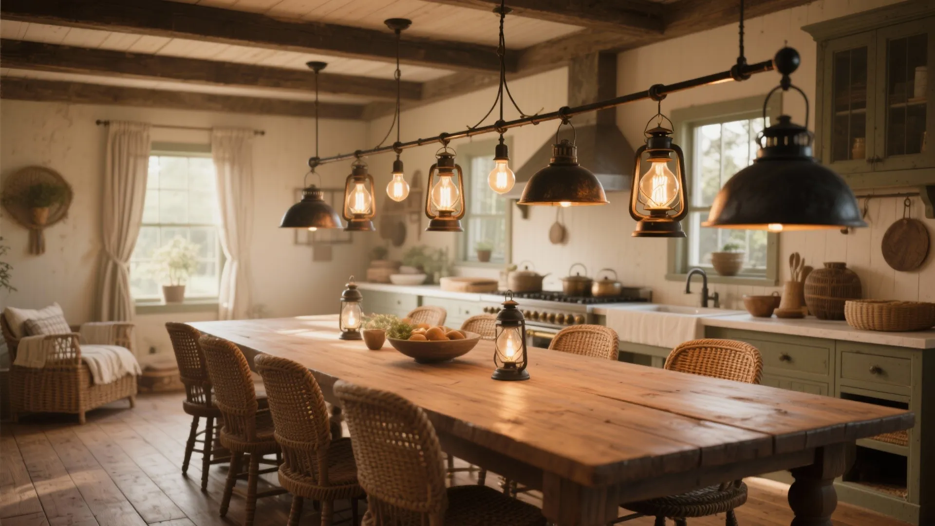 5 Farmhouse Kitchen Table Lighting Ideas: Charming, practical lighting solutions to make your farmhouse kitchen table shine