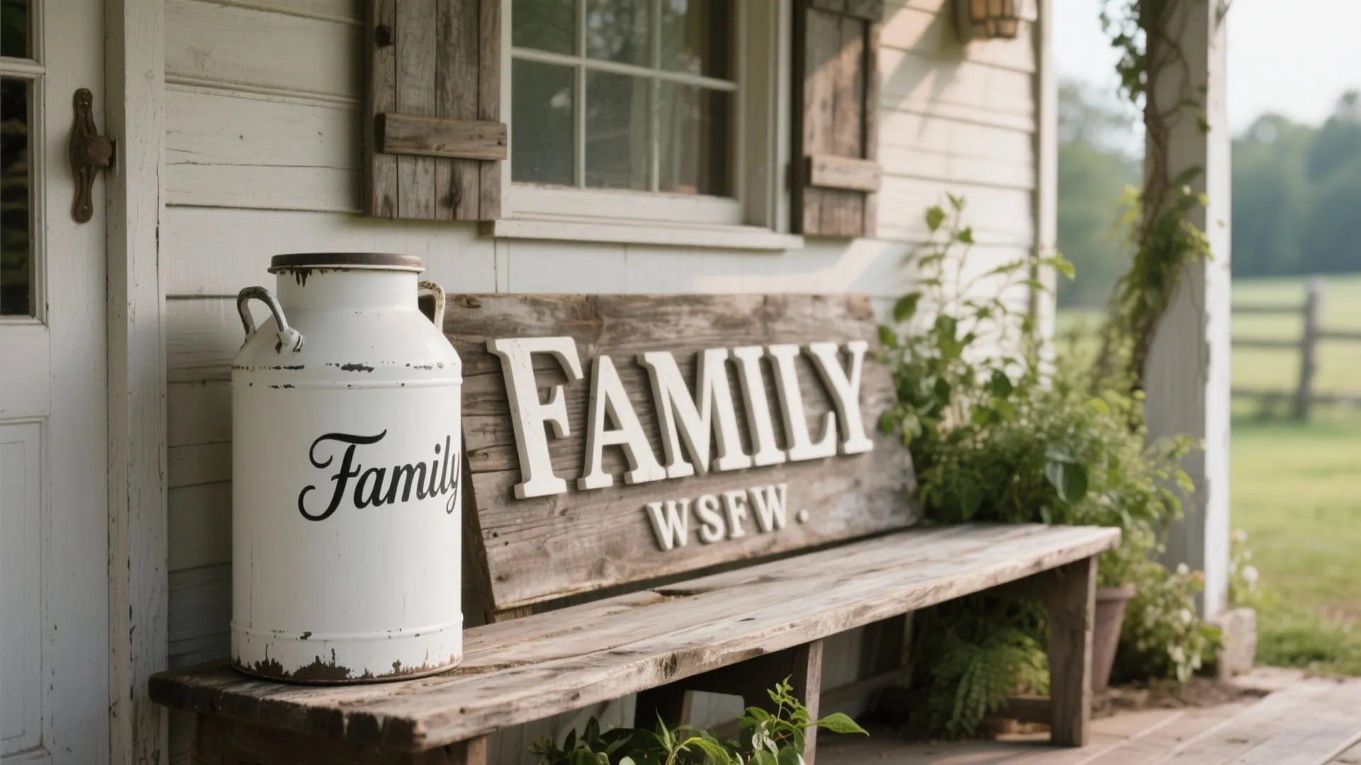 1. Farmhouse Welcome Stand