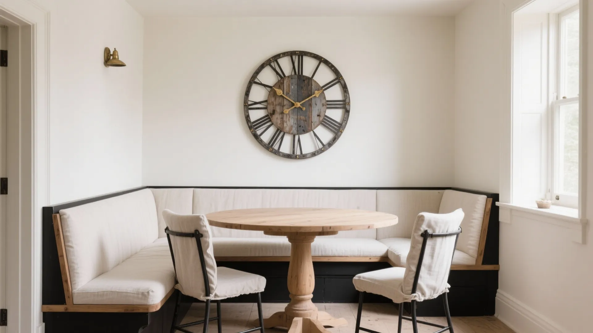 2) European Farmhouse Warmth in the Dining Nook