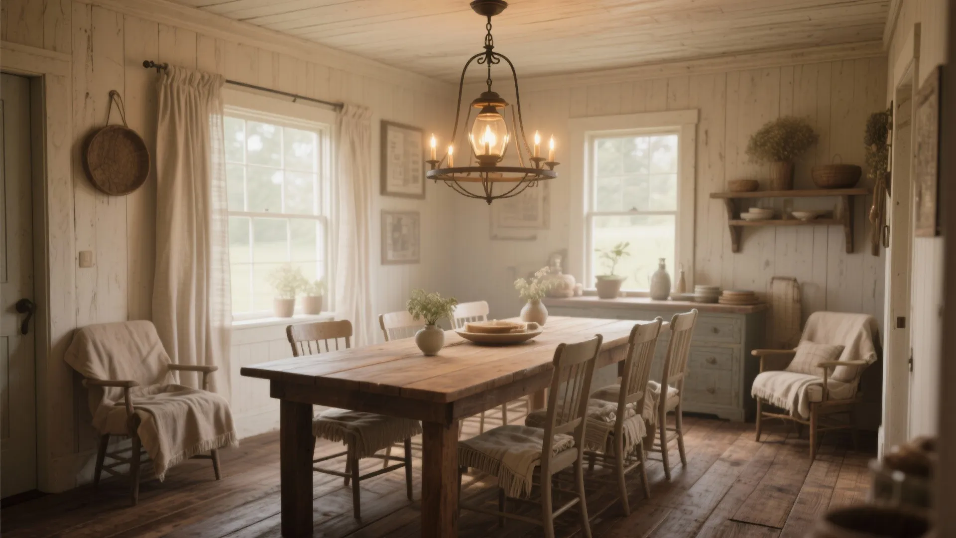 5 Farmhouse Dining Room Lighting Ideas: Cozy, practical farmhouse lighting ideas I’ve used in small and large dining spaces