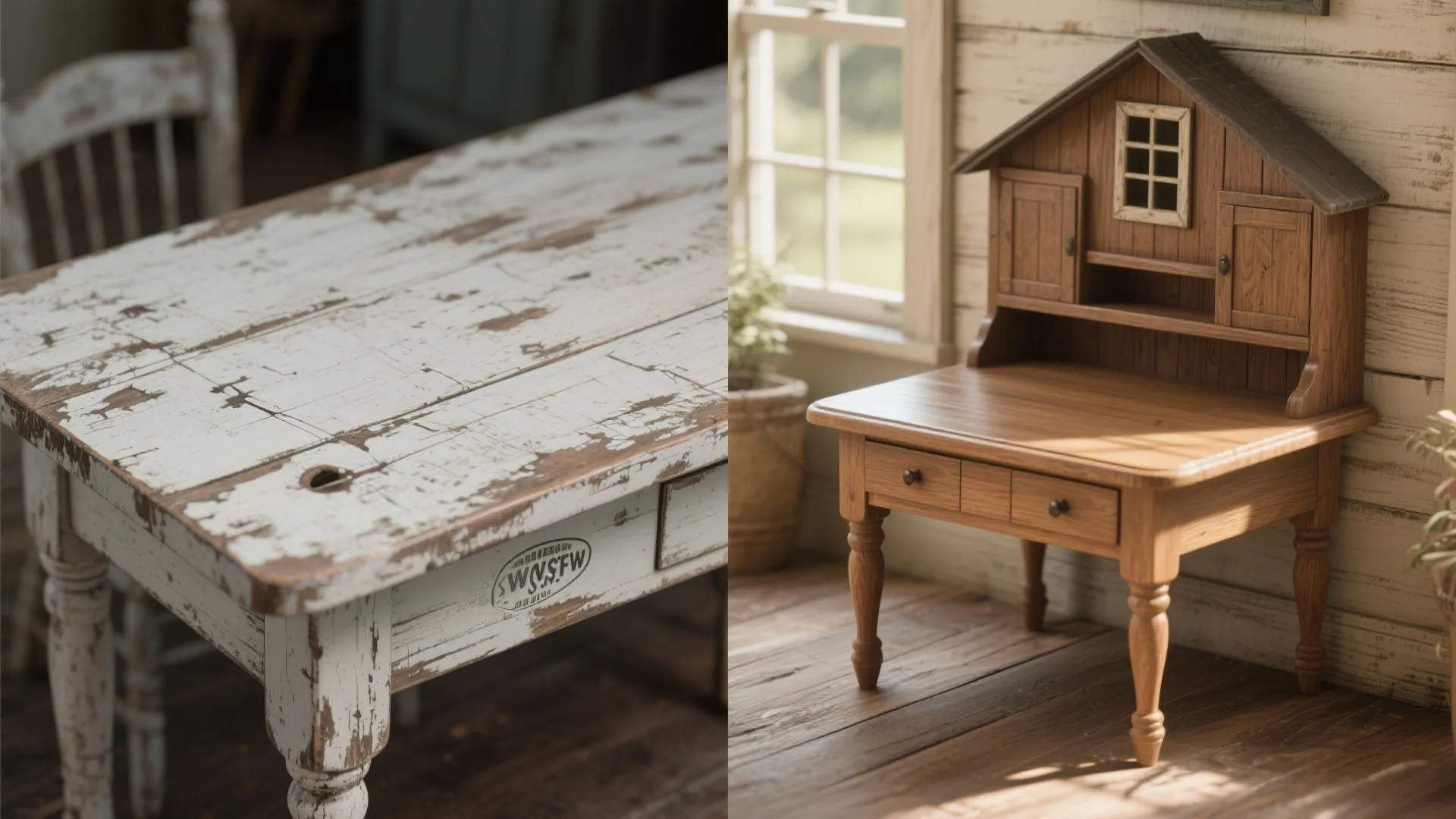 3. Refinished Farmhouse Mini