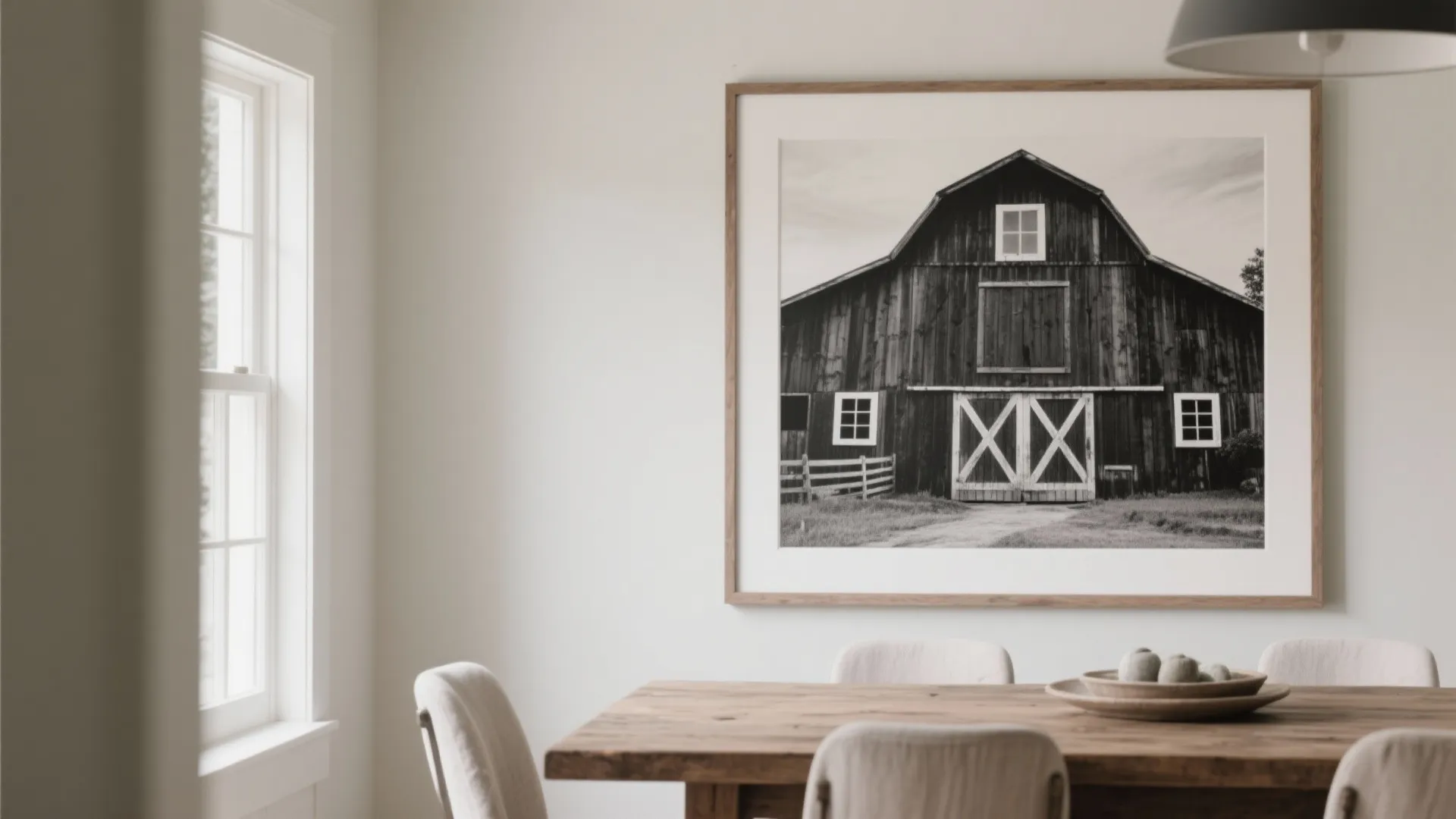 6. Statement Art with Farmhouse Twist