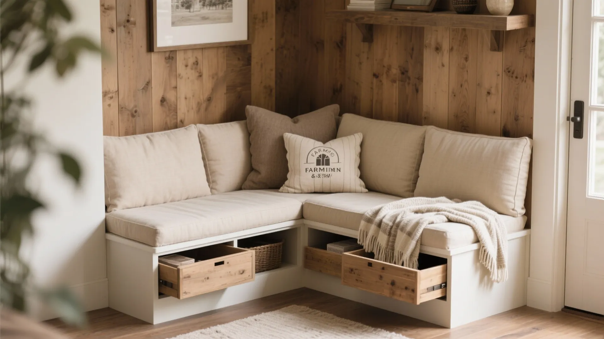 9. Built-In Storage Benches