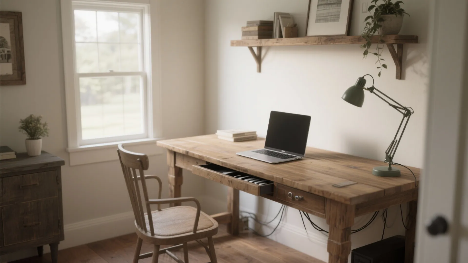 4. Farmhouse Table as Desk
