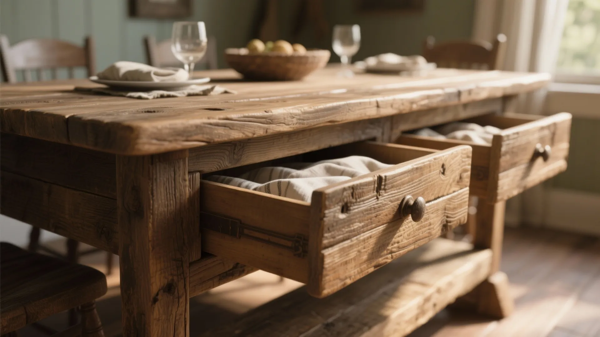 3. Farmhouse Table with a Twist