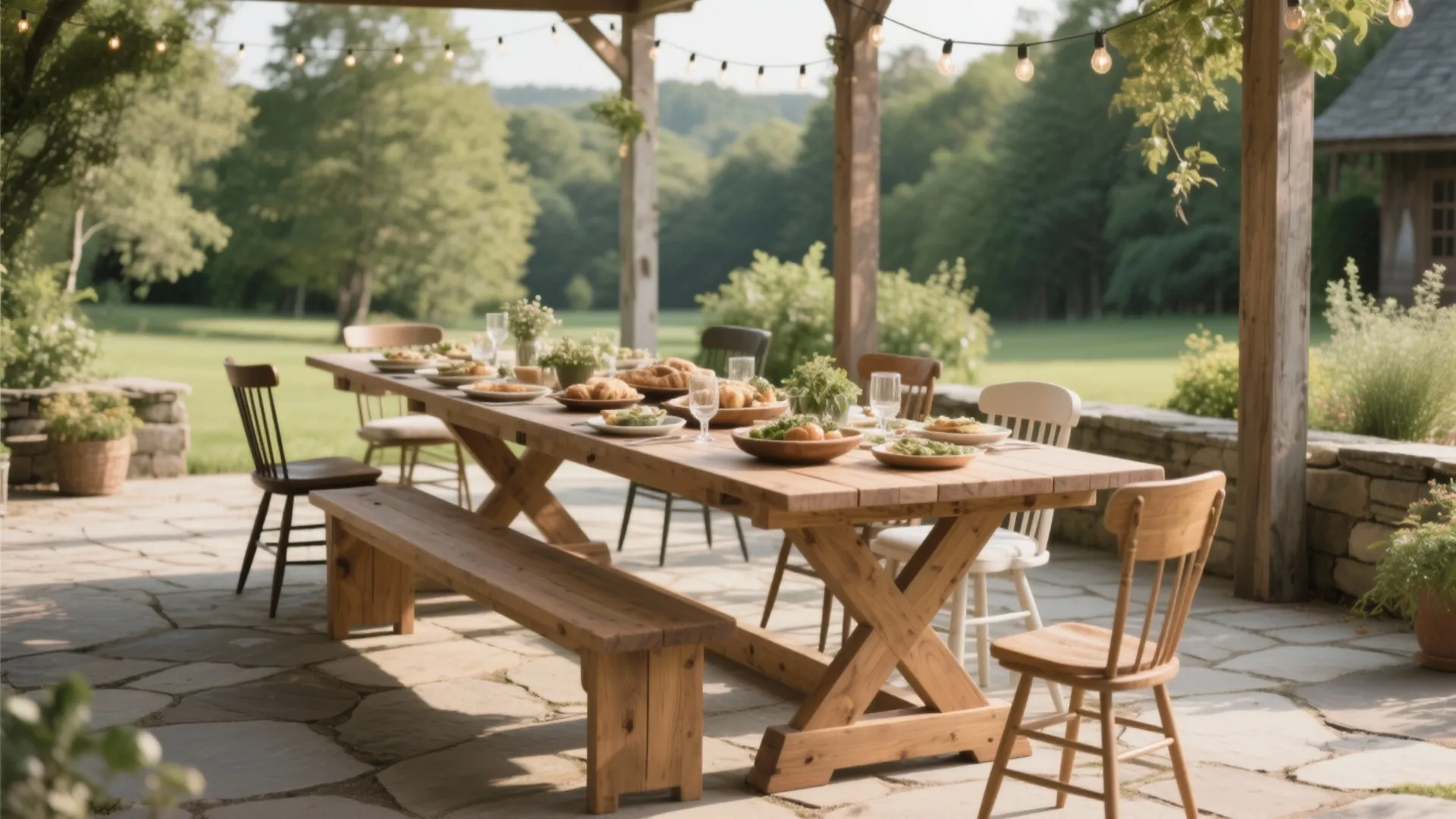 Outdoor Farmhouse Table DIY: Build Your Cozy Backyard Gathering Spot: 1 Minute to Stunning Patio Style—No Carpentry Degree Needed!