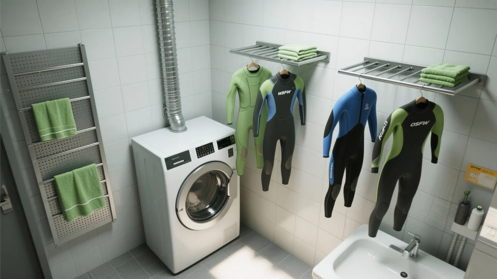 2. Fast Drying with Forced Air and Vertical Racks