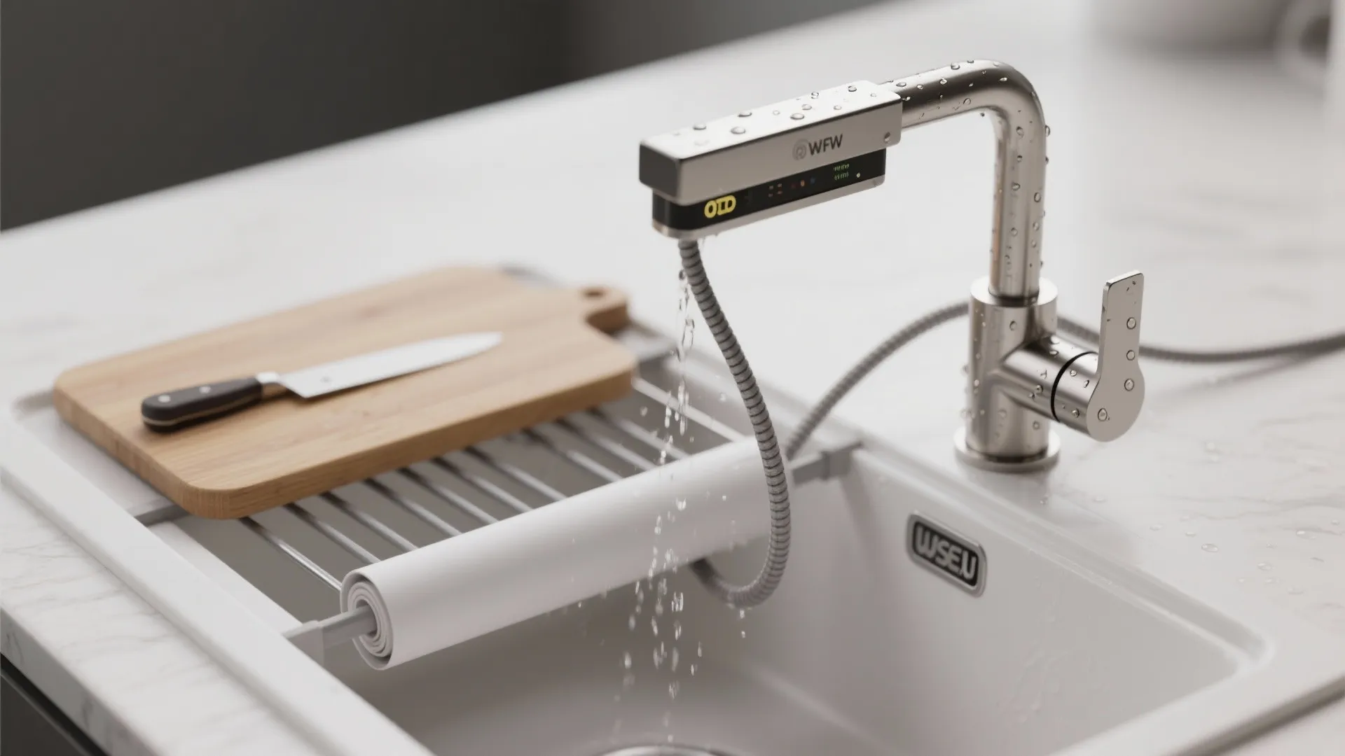 3. Fit a multifunctional faucet and accessory kit