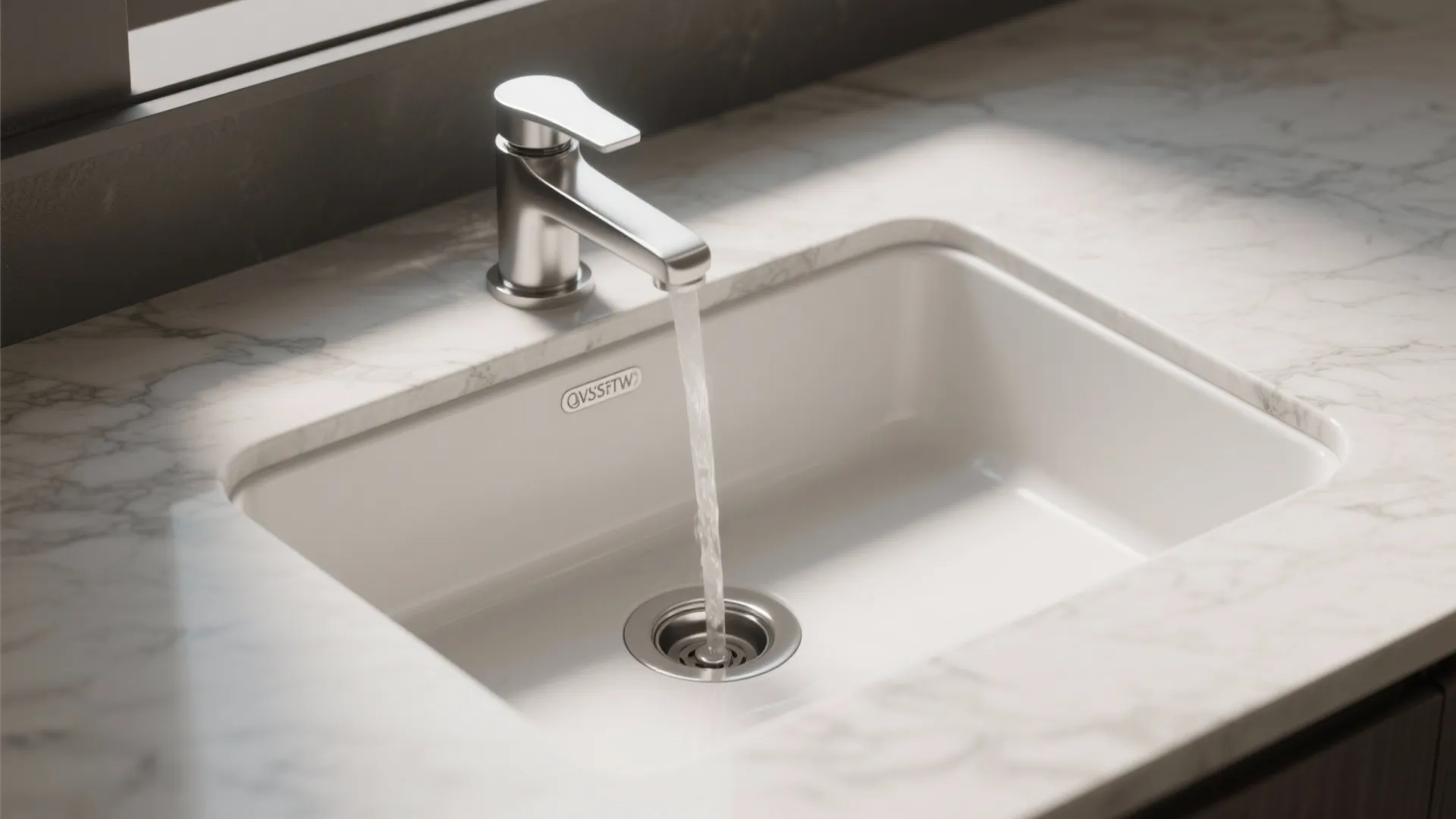 4. Choose a sleek faucet and roomy overflow placement