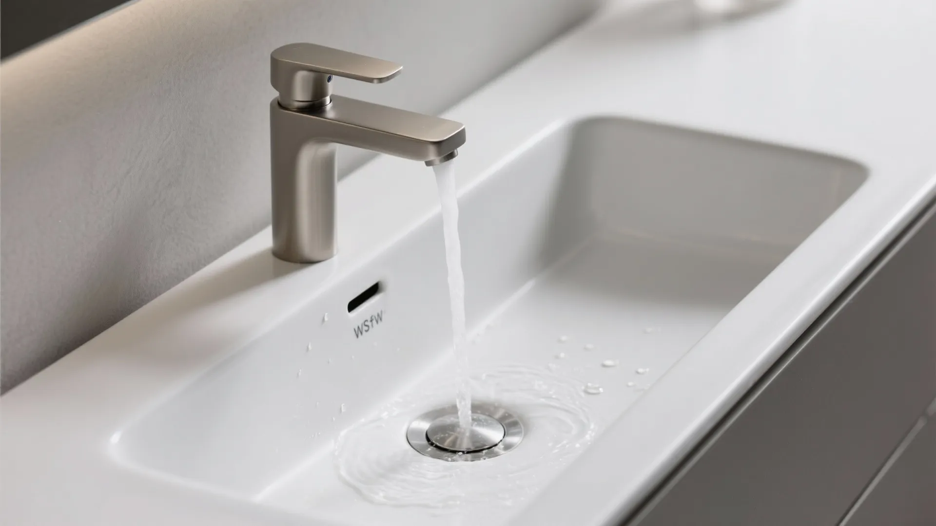 1) Slim, Wall-Mounted Basin With Hidden Storage