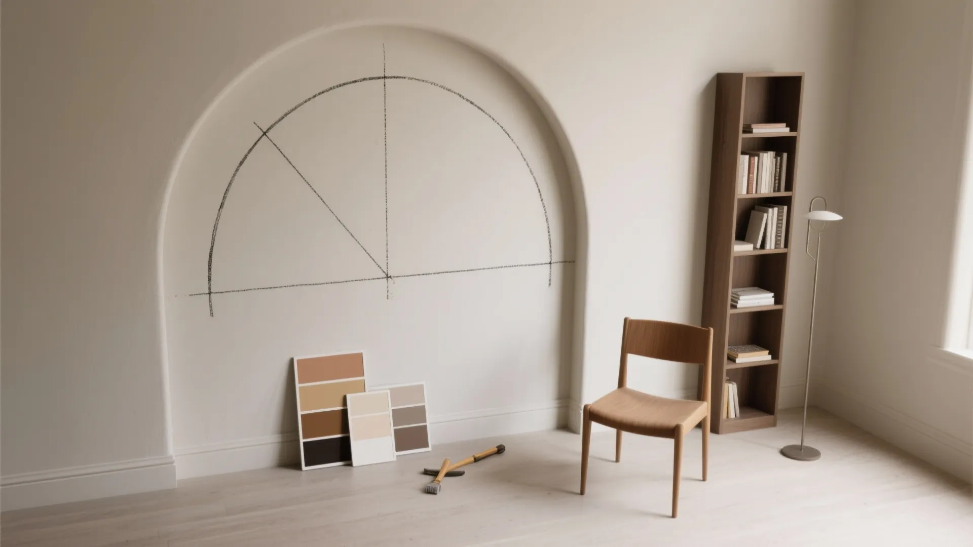 Painted Faux Arch or Fabric Arch for Renters