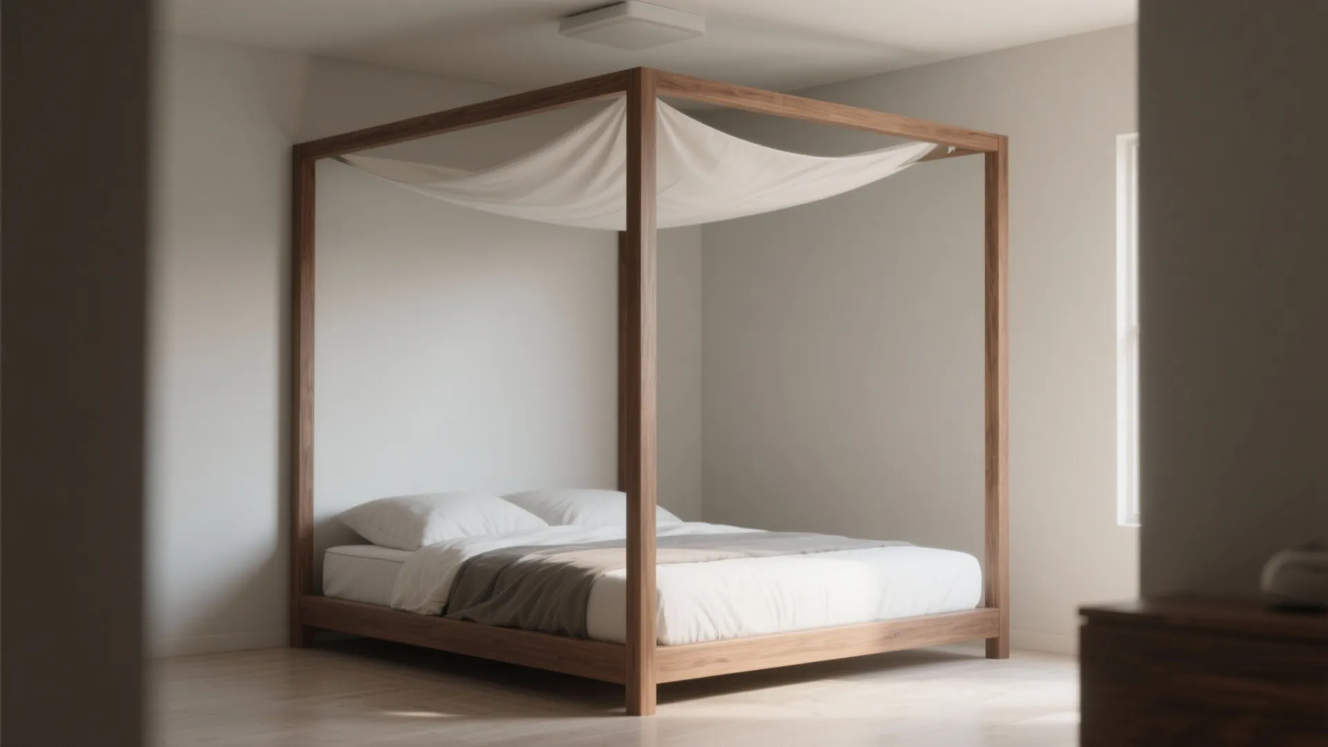 4. Canopy as accent frame (no ceiling attachment)