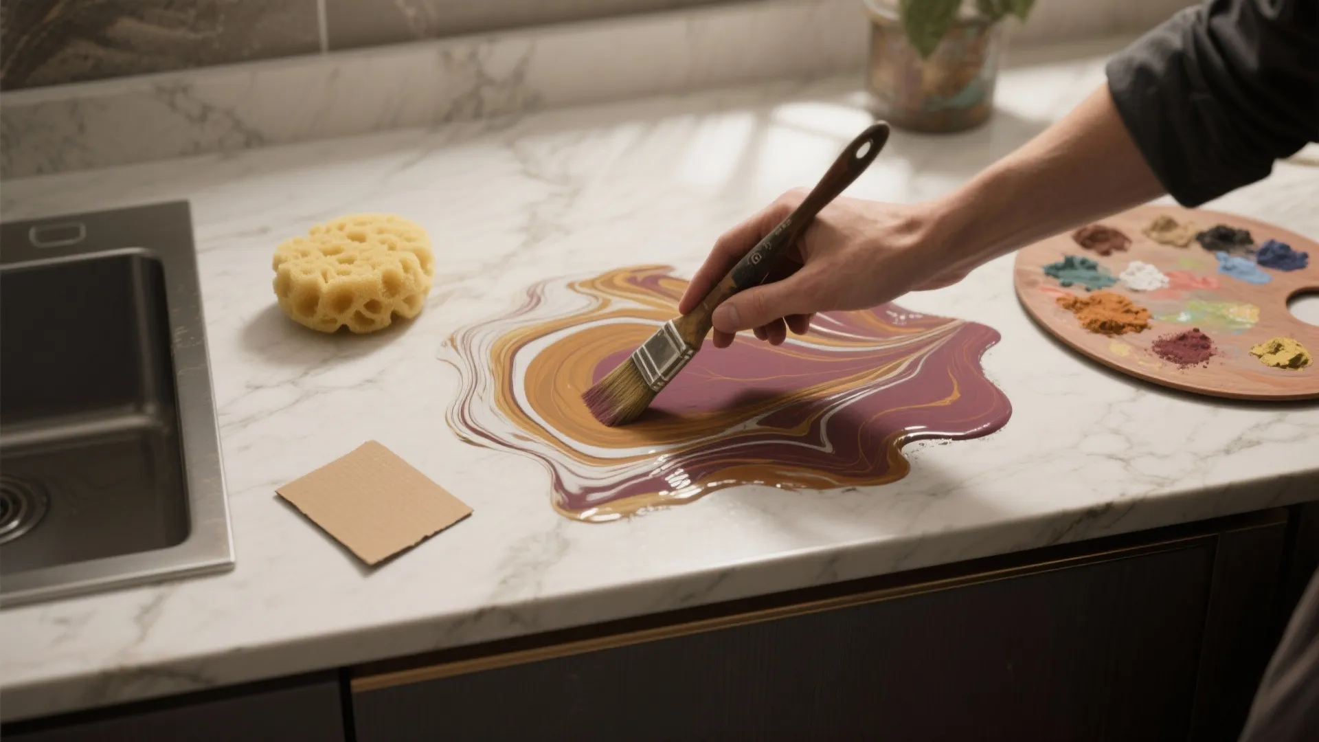 3. Use Faux Finishes to Hide Flaws