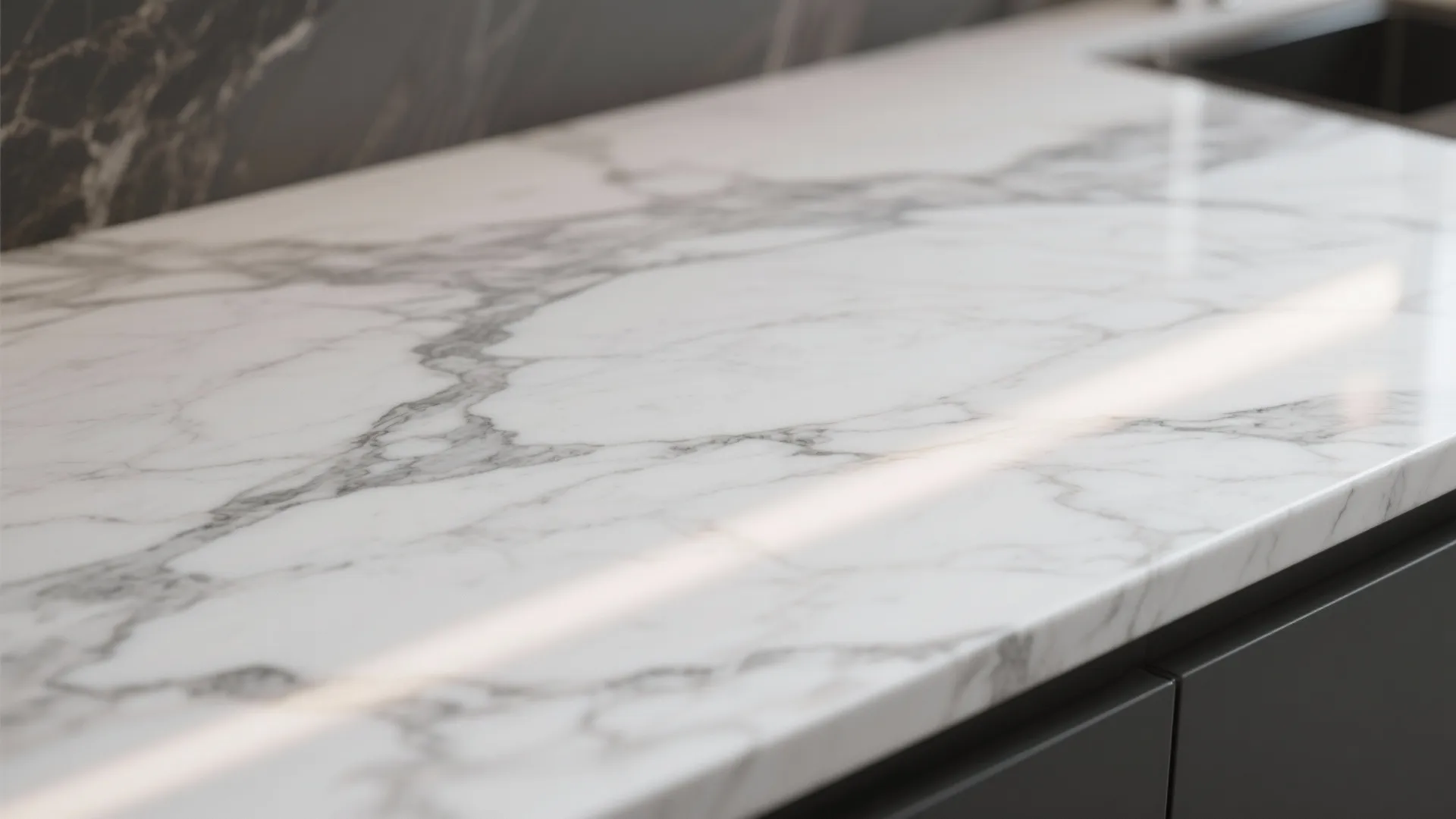 2. Faux Marble Veining for a Luxe Look