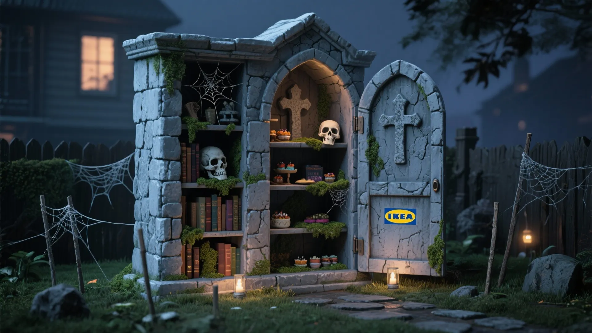 4. Repurposed Furniture as Mausoleums