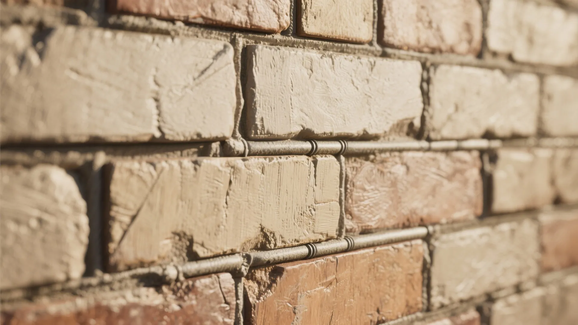 4. Faux mortar with caulk and paint: tactile and forgiving