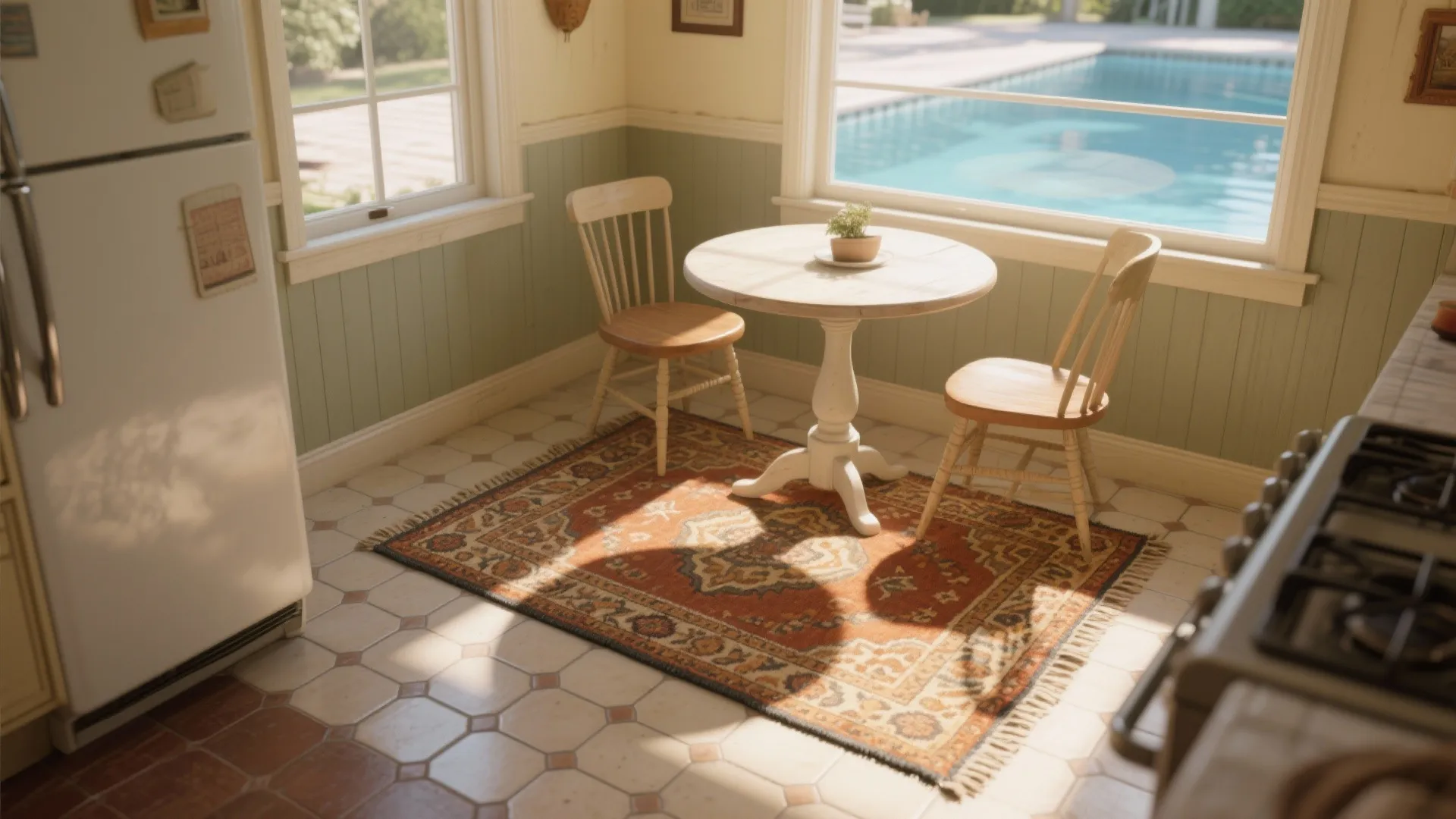 4. Faux Rug Painted Zone