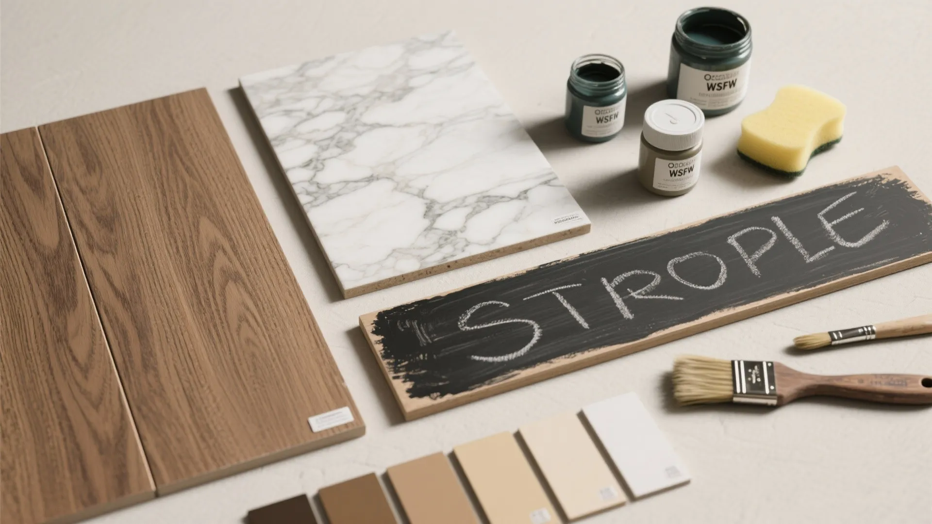 5. Faux Finishes: Woodgrain, Marble & Chalkboard Zones
