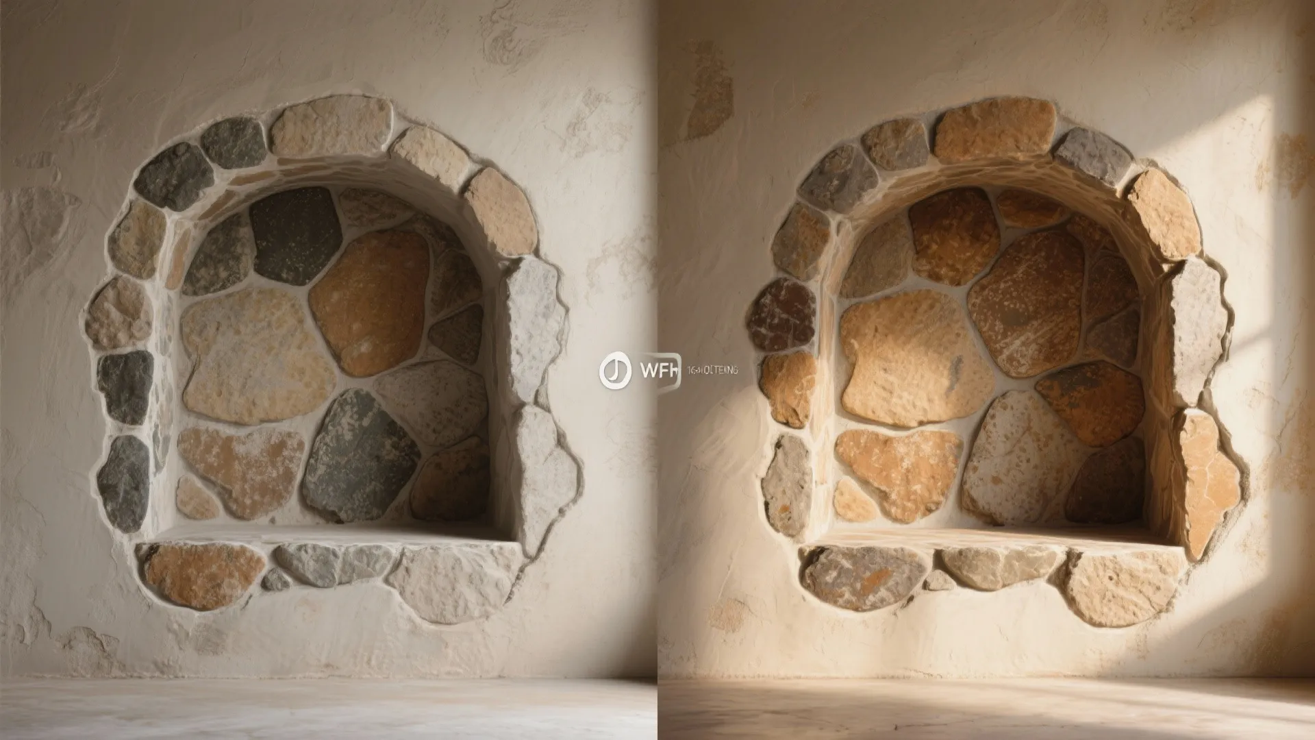 5. Faux Stone with Layered Sponging