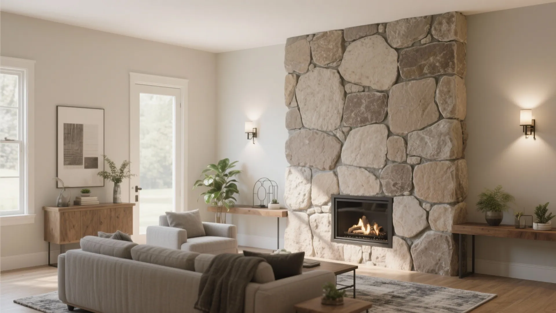 DIY Faux Stone Wall: Transform Your Space Easily: 1 Minute to Achieve a Stunning Faux Stone Accent Wall