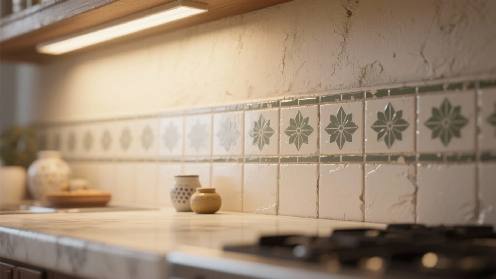 2. Faux Tile Borders: Budget-Friendly Backsplash Upgrade