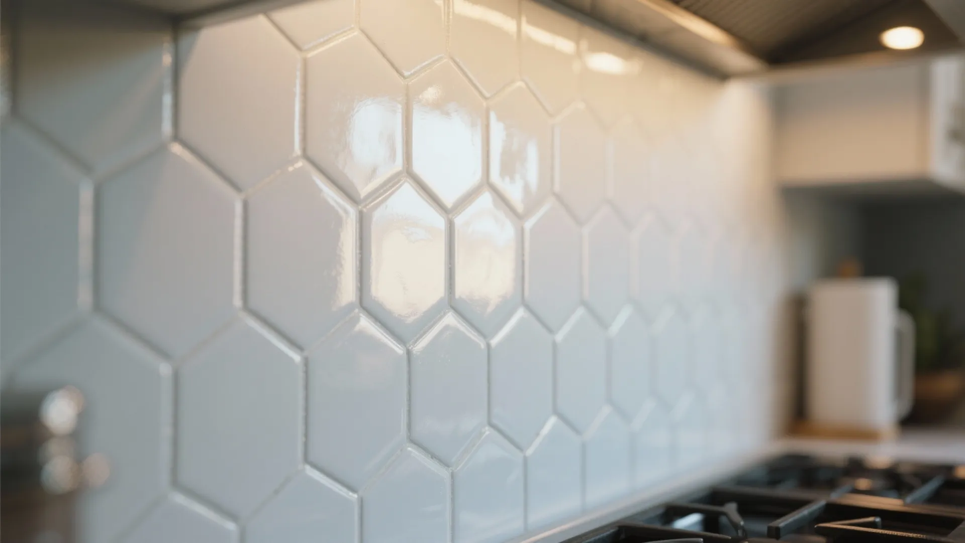 4. Faux tile backsplash with washable paint