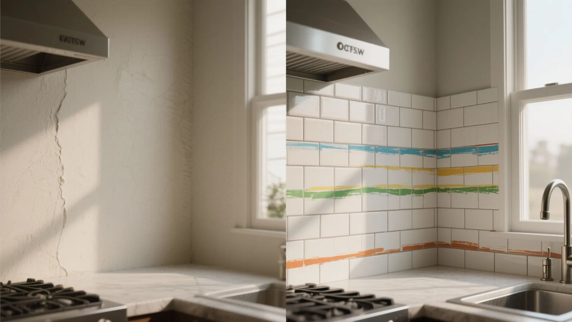 4. Faux Tile and Grout Effects