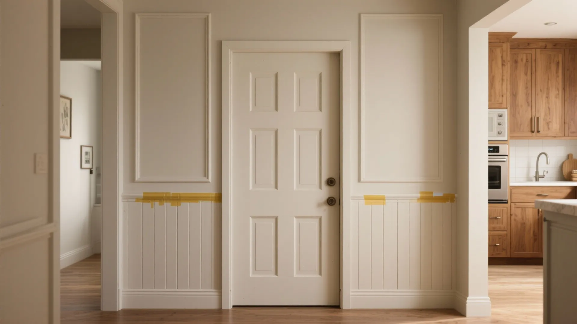 3. Faux Wainscoting Panels