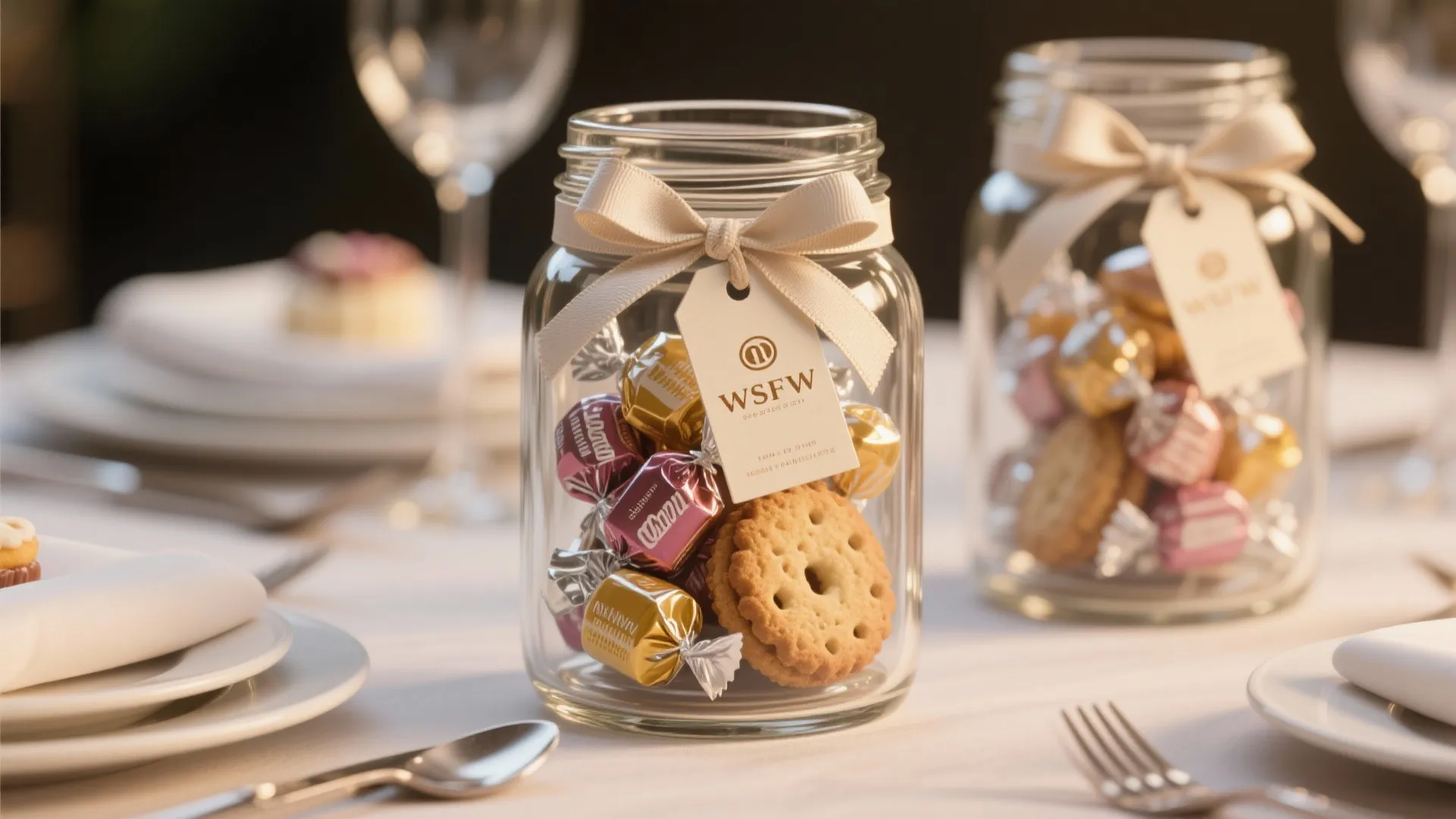 5. Edible Table Settings & Favor Jars