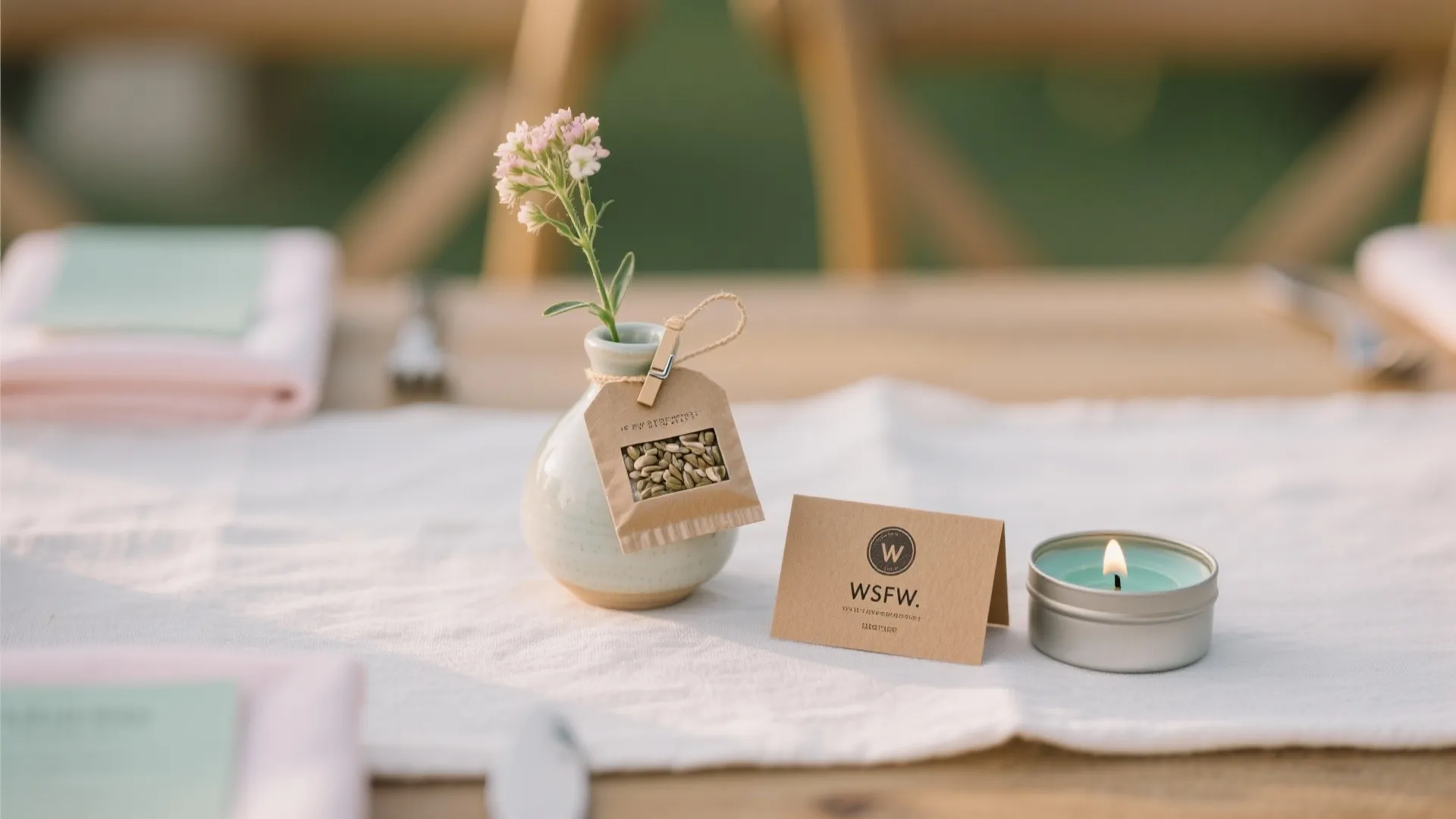 Decor that doubles as favors (useful, not dust collectors)