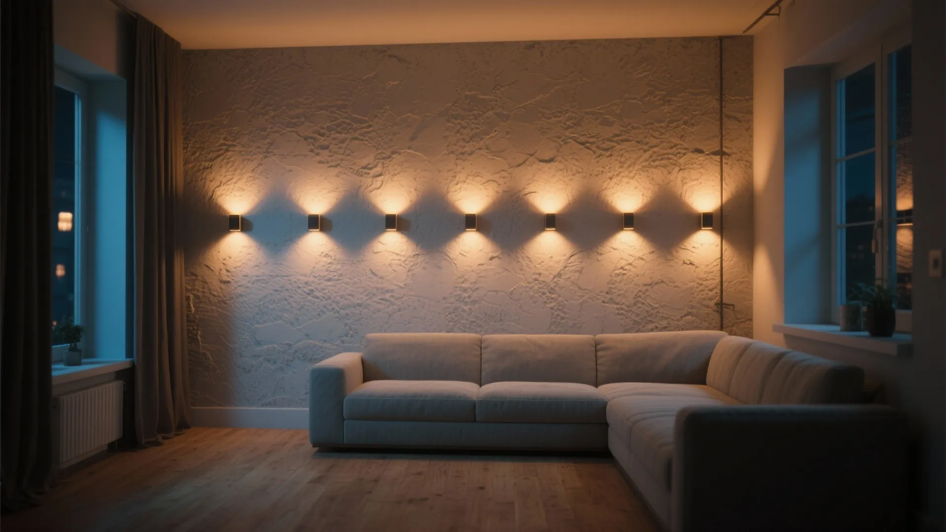 1. Accent a feature wall to create depth