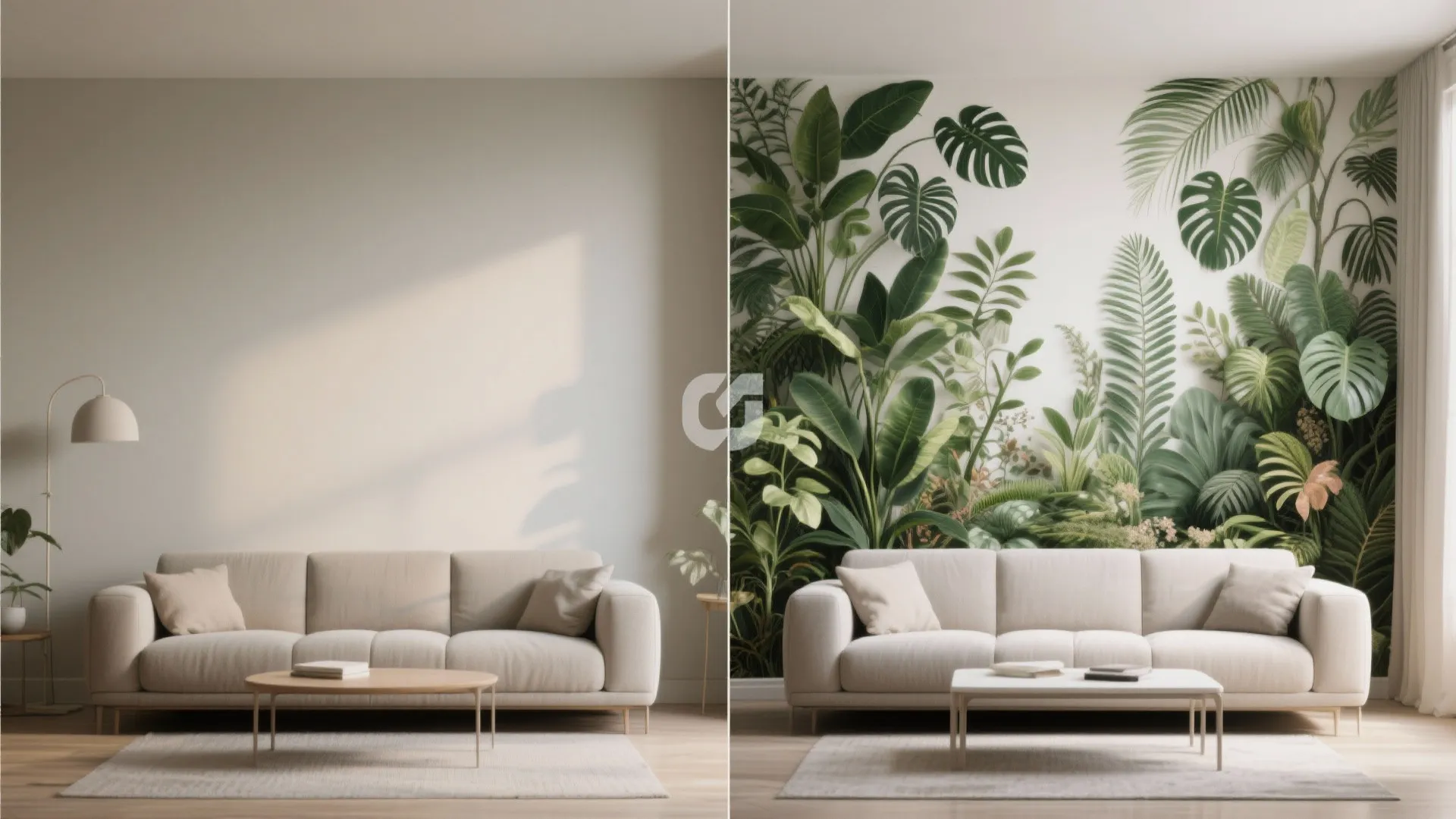 Oversized Motifs on a Single Feature Wall