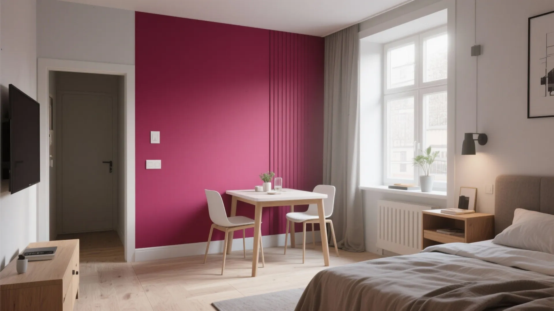 1. Use a Feature Wall to Define Zones