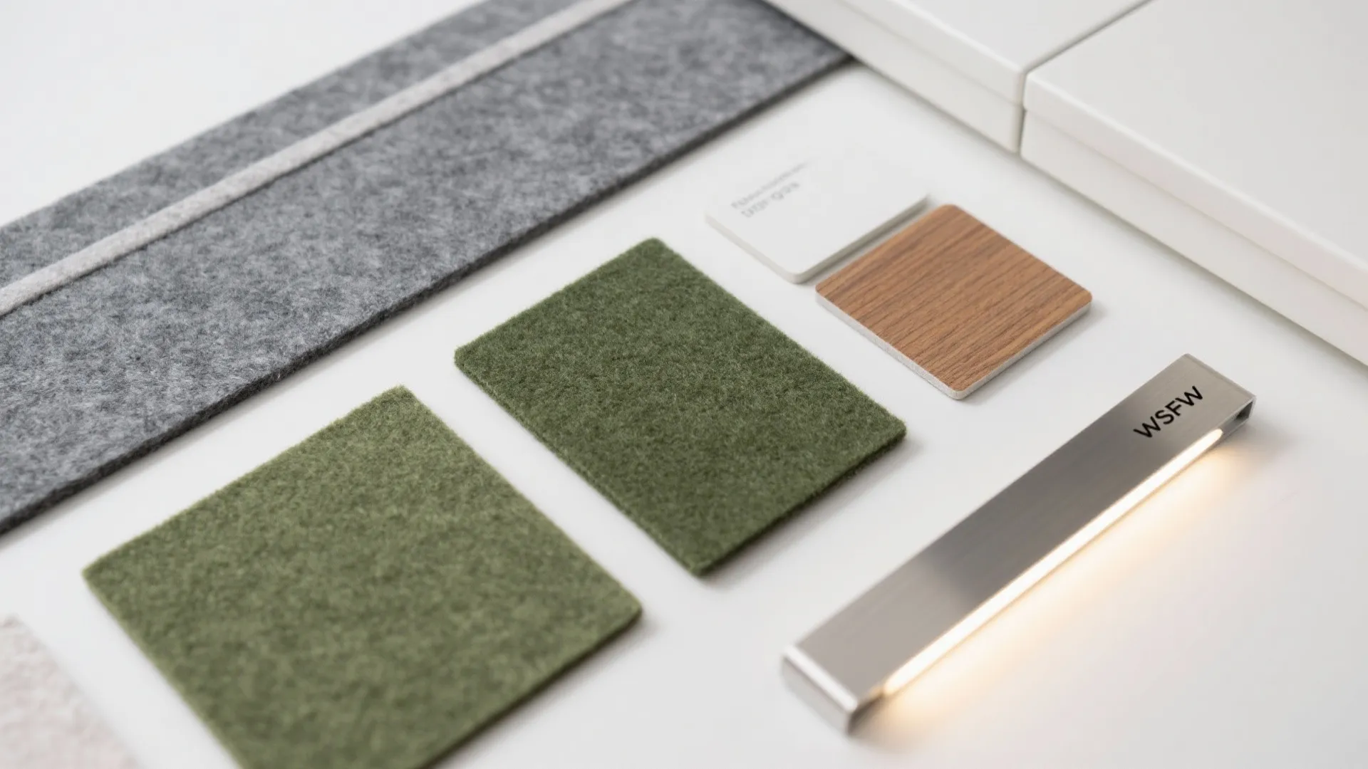 Two-Tone Felt Backsplash Bands for Visual Rhythm