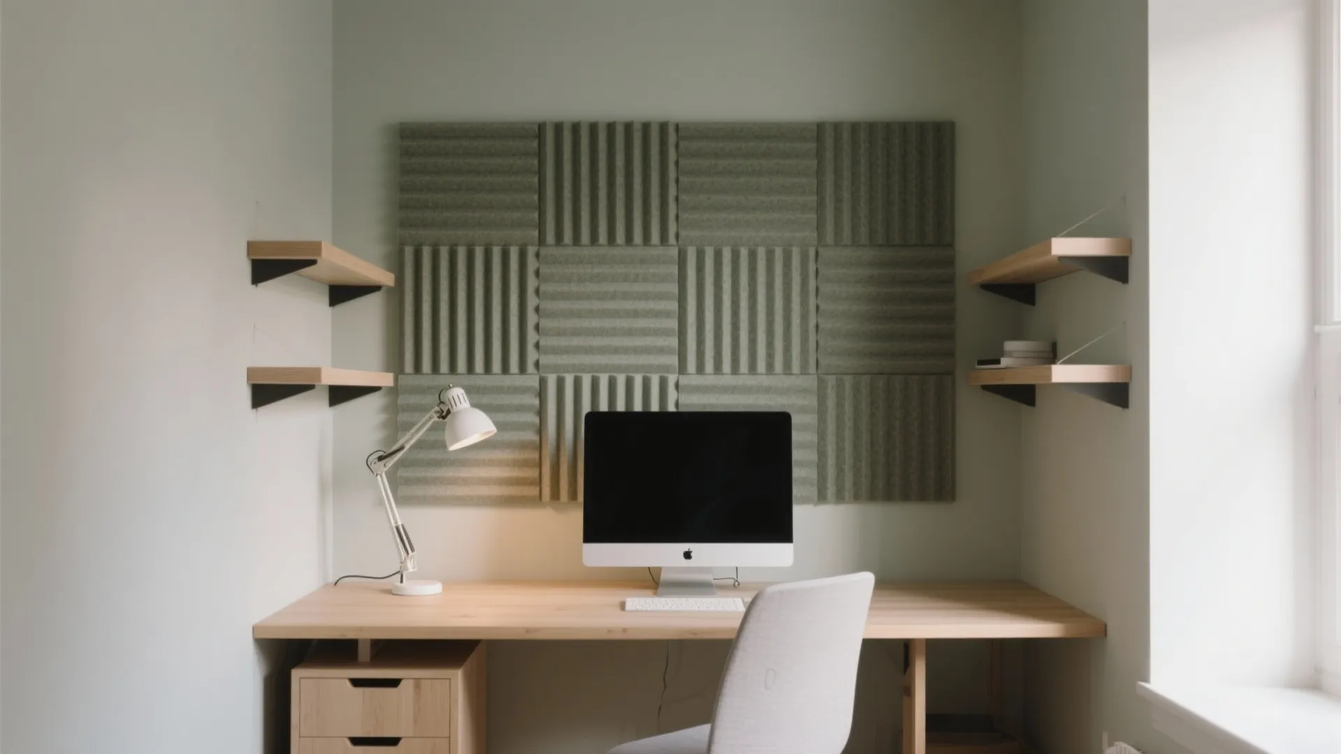Acoustic PET Felt Panels as a Calm Feature Wall