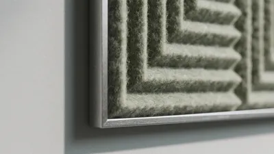 Textured Wall Art with Geometric Felt Design