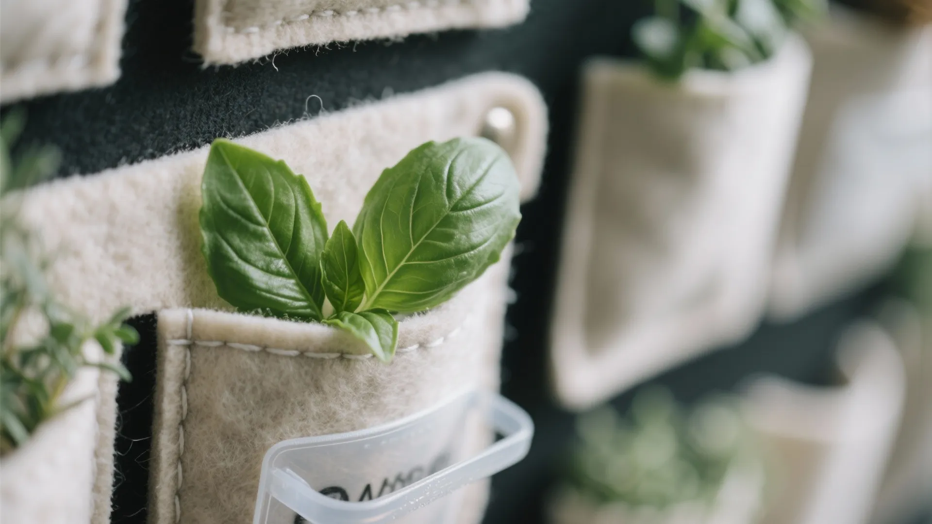 Vertical Herb Wall with Modular Pots