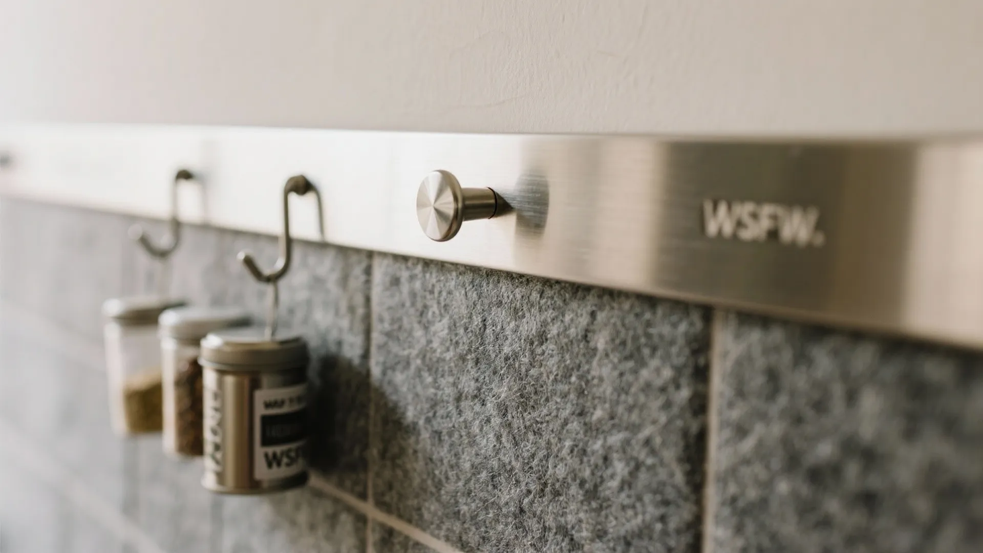 Felt Backsplash with Magnetic Rail