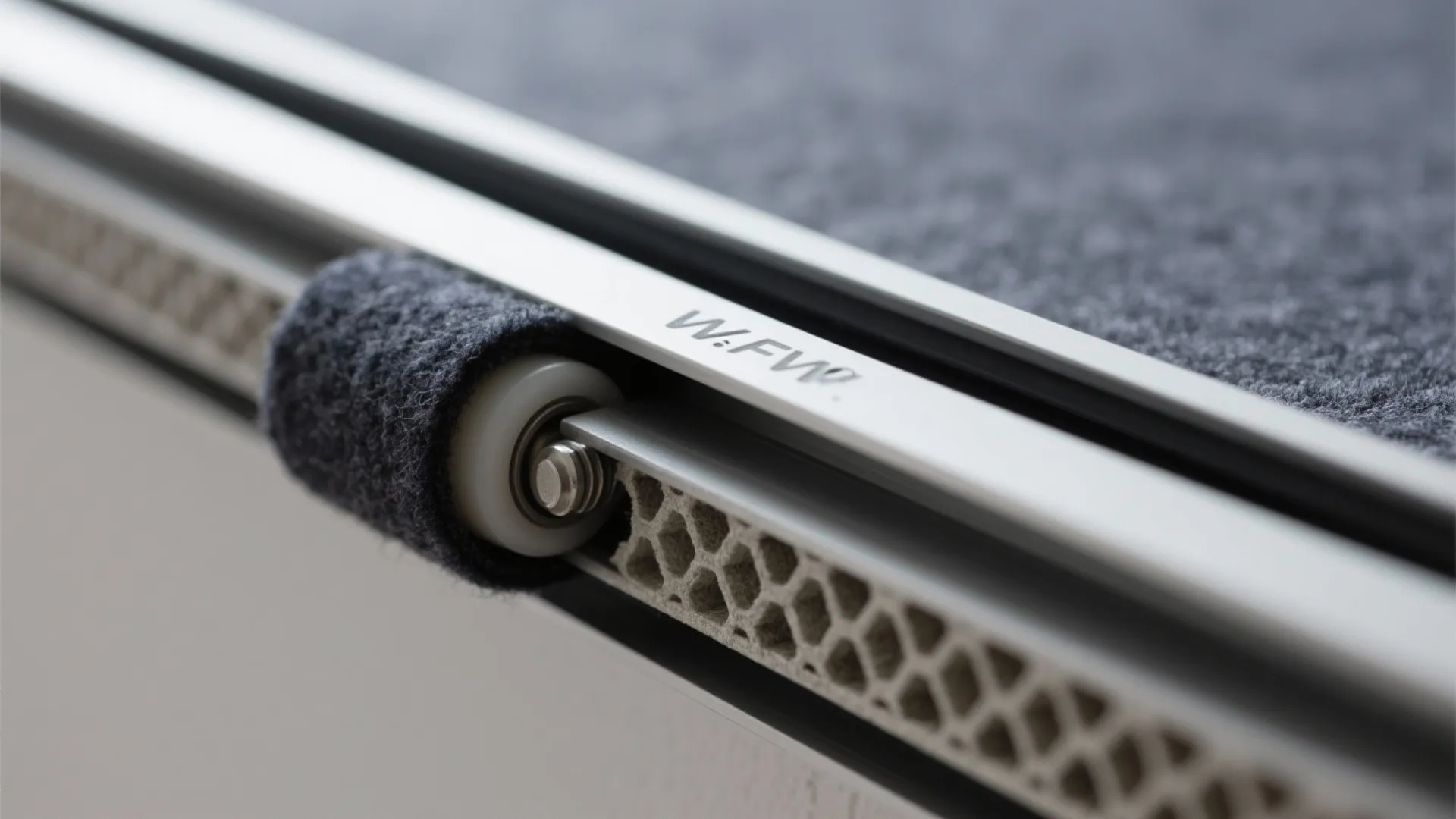 Felt-Covered Sliding Panel to Hide Utilities