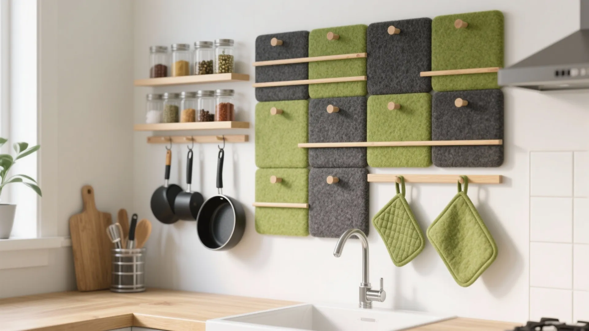 Modular Peg-and-Felt Storage Grid