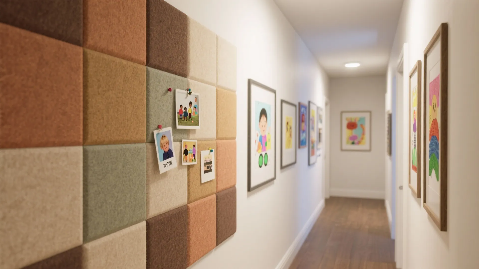 Modular felt tiles with color blocking