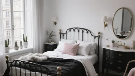 5 Black and White Feminine Bedroom Ideas
