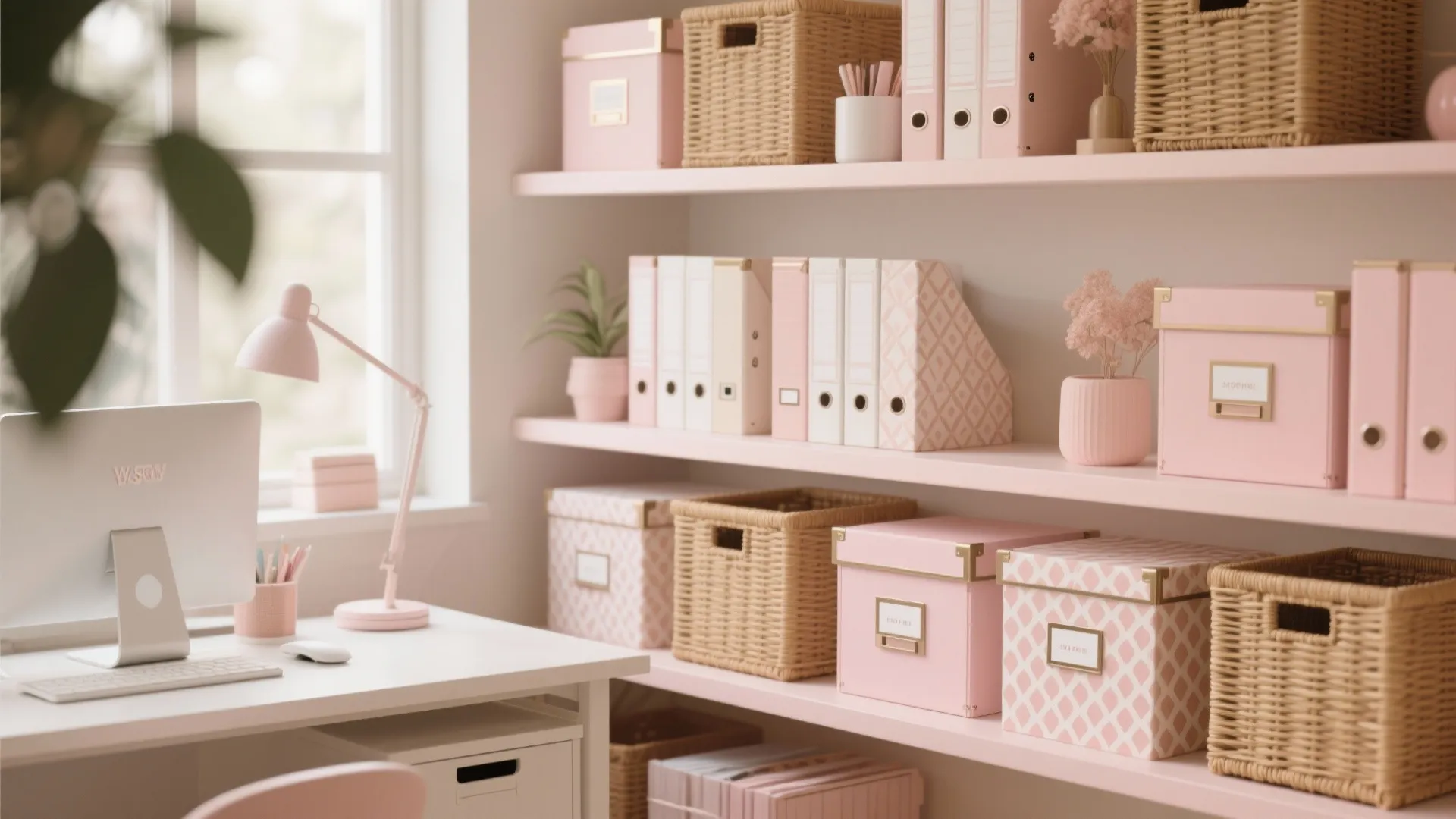 8. Feminine but Functional Storage