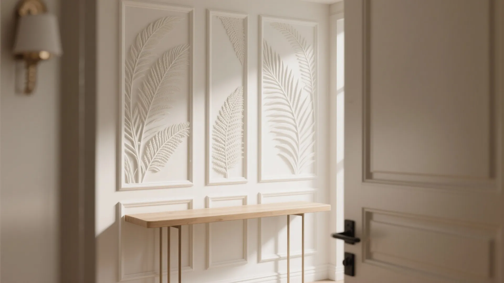 3D Botanical Panels and Plaster Relief