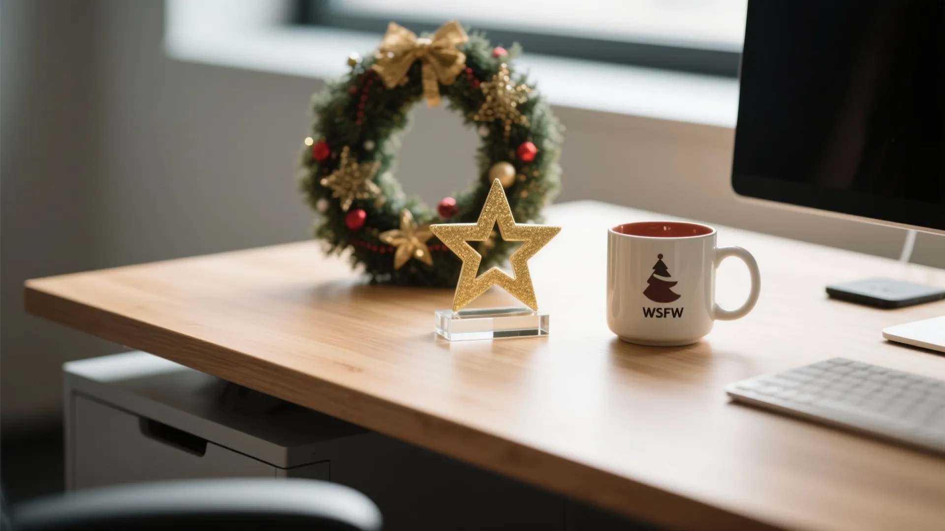 2. Festive Desk Accessories