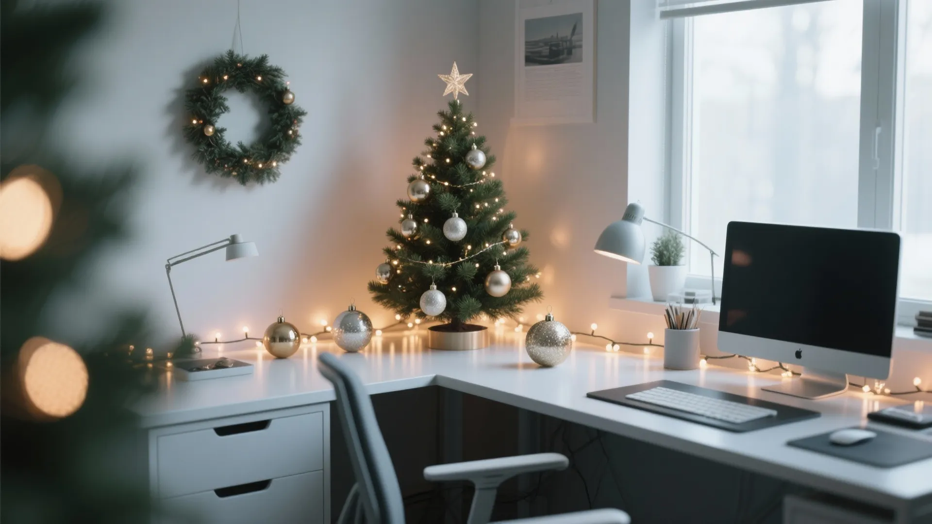 1. Festive Desk Corners